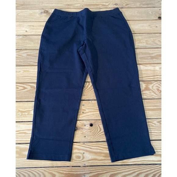Susan Graver Pants - NEW Susan Graver Weekend Premium Stretch Crop Pants Petite PM Women's Black